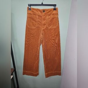 MAEVE The Colette Cropped Wide-Leg Corduroy Pants